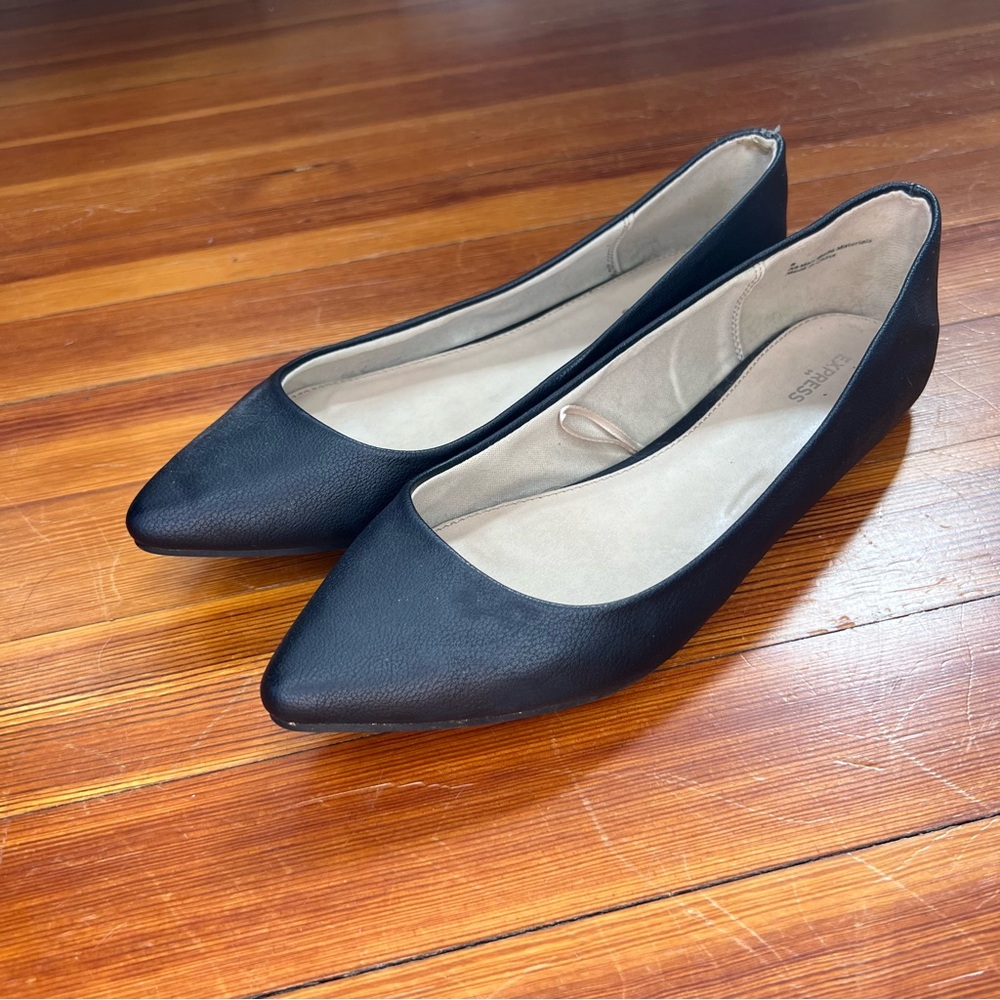 Express Black Pointed Flats